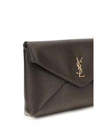 SAINT LAURENT Saint Laurent Women Envelope Leather Clutch