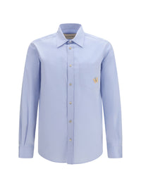 Valentino Men Cotton Shirt With Butterfly Embroidery