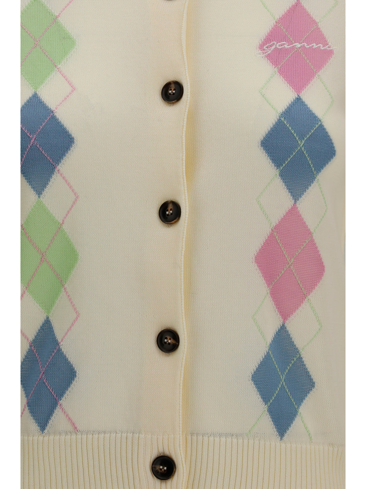 GANNI Ganni Women Diamond-Pattern Cardigan