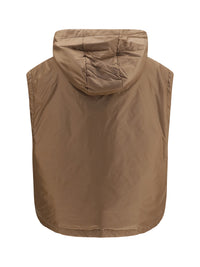 MAX MARA THE CUBE Max Mara The Cube Women Hooded Padded Vest In Water Repellent Canvas