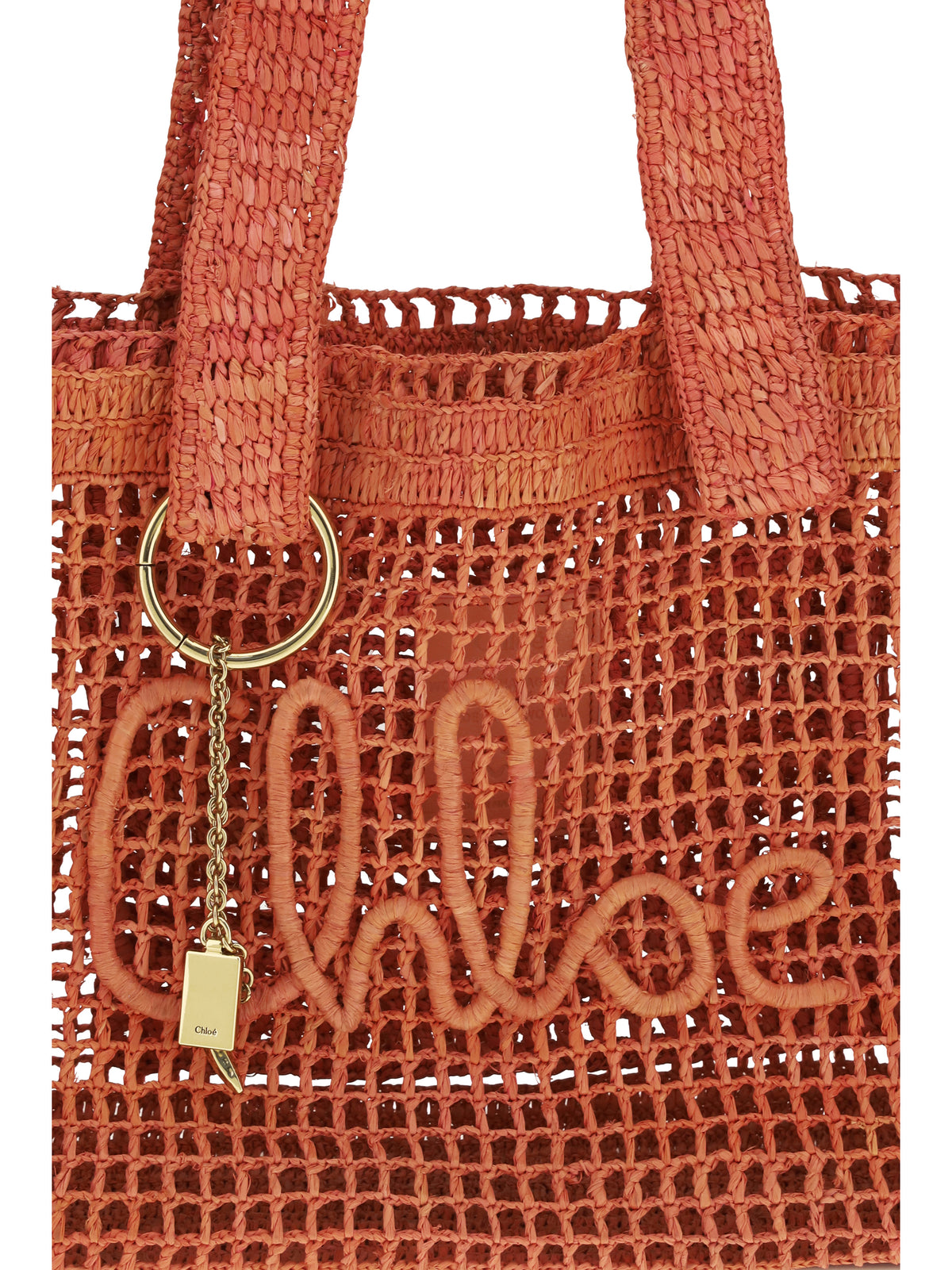 Chloé Women East-West Summer Banana Raffia Tote Bag