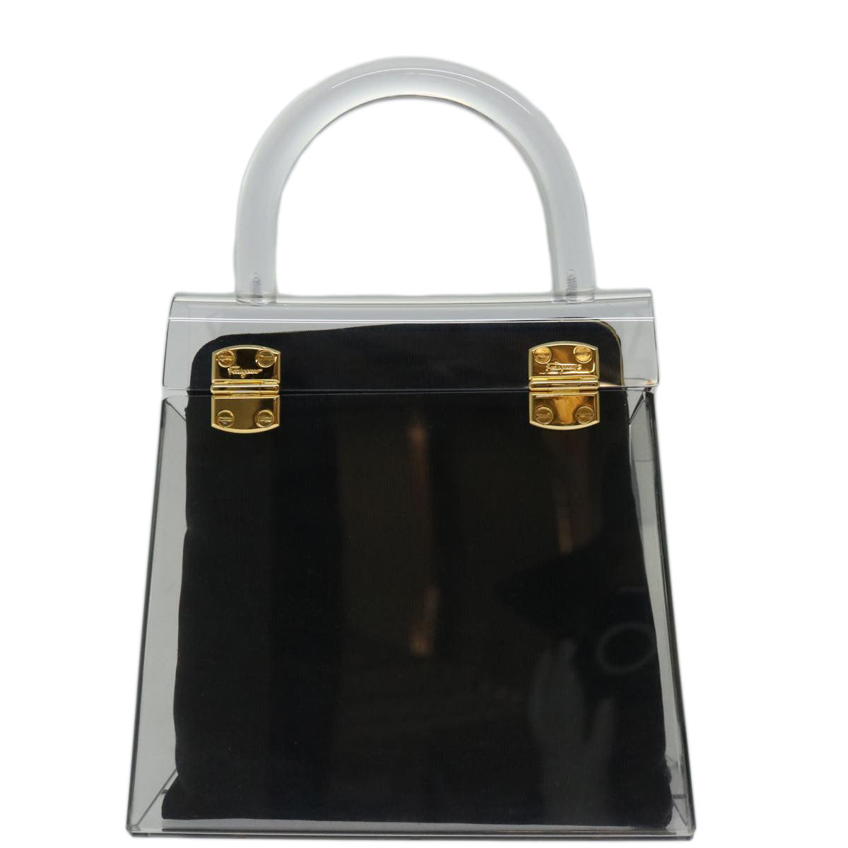 Salvatore Ferragamo Gancini Transparent Plastic Handbag (Pre-Owned)