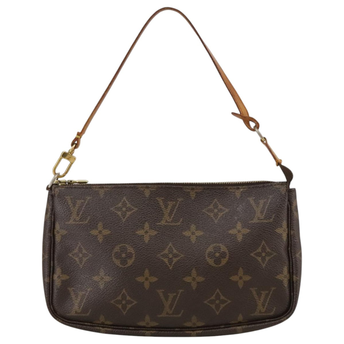 Louis Vuitton Pochette Accessoire Brown Canvas Clutch Bag (Pre-Owned)