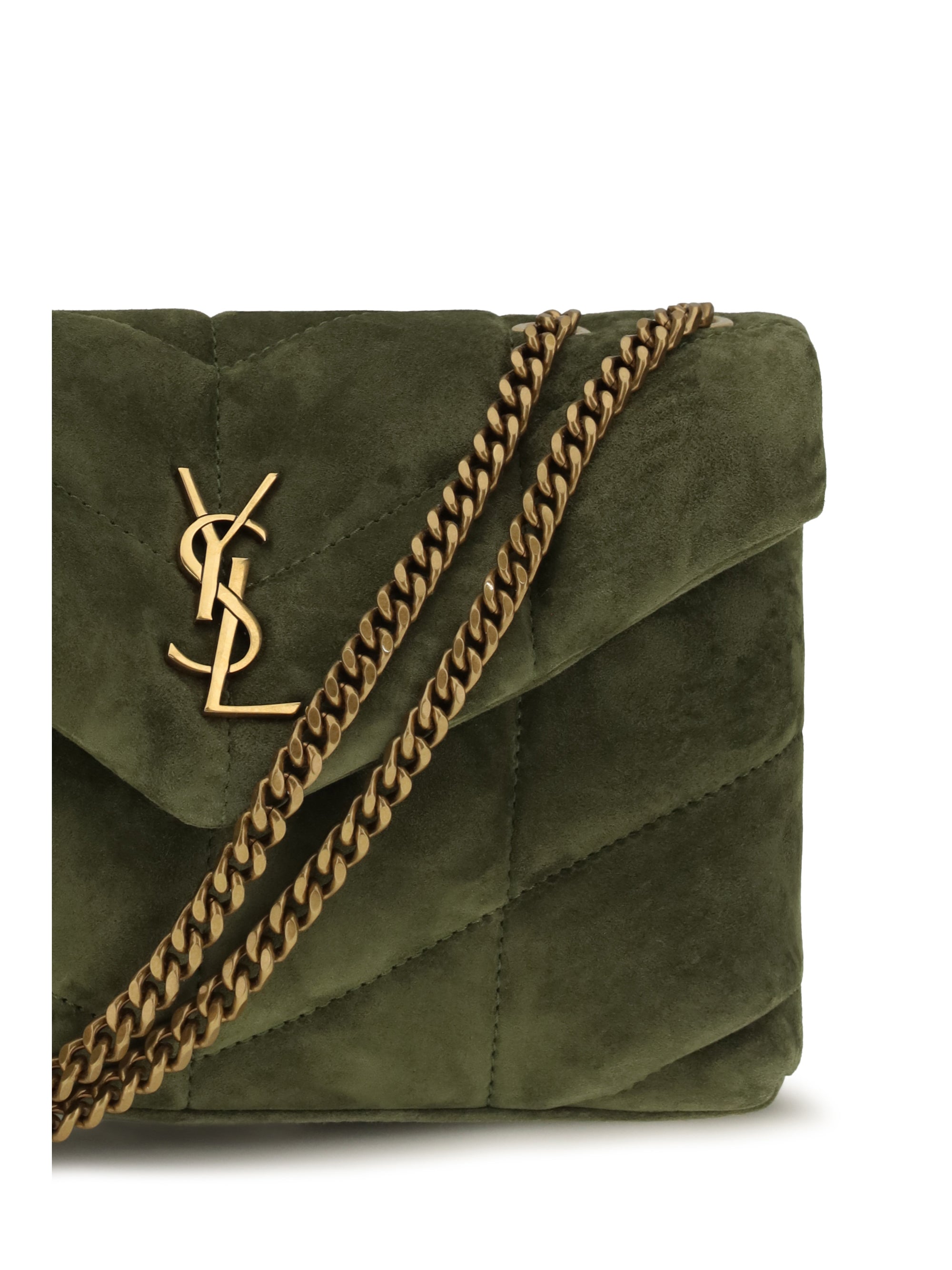 SAINT LAURENT Saint Laurent Women Loulou Puffer Toy Suede Shoulder Bag