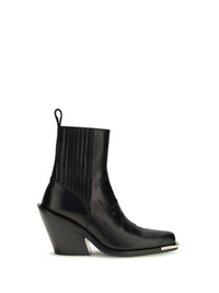 Rabanne Women Leather Cowboy Ankle Boots
