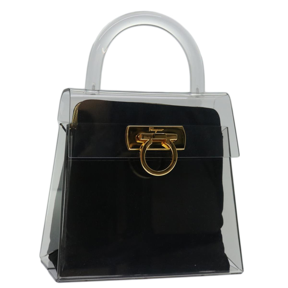 Salvatore Ferragamo Gancini Transparent Plastic Handbag (Pre-Owned)