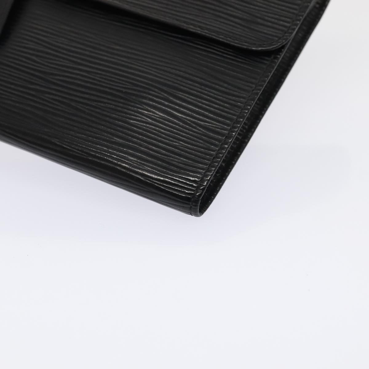 Louis Vuitton Rouleau Black Leather Clutch Bag (Authentic Pre-Loved)