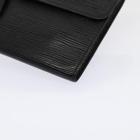 Louis Vuitton Rouleau Black Leather Clutch Bag (Authentic Pre-Loved)