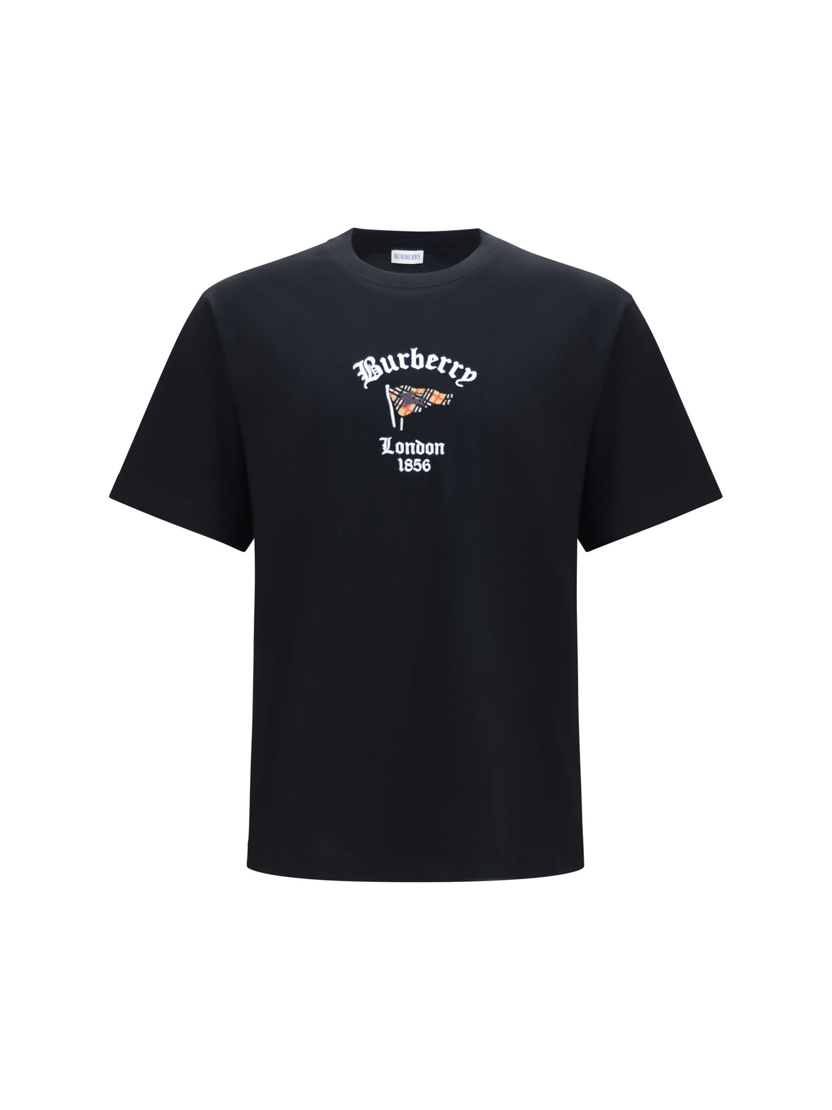 Burberry Men Check Cotton T-Shirt