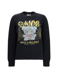 GANNI Ganni Women Wool Sweater Forest Teddy