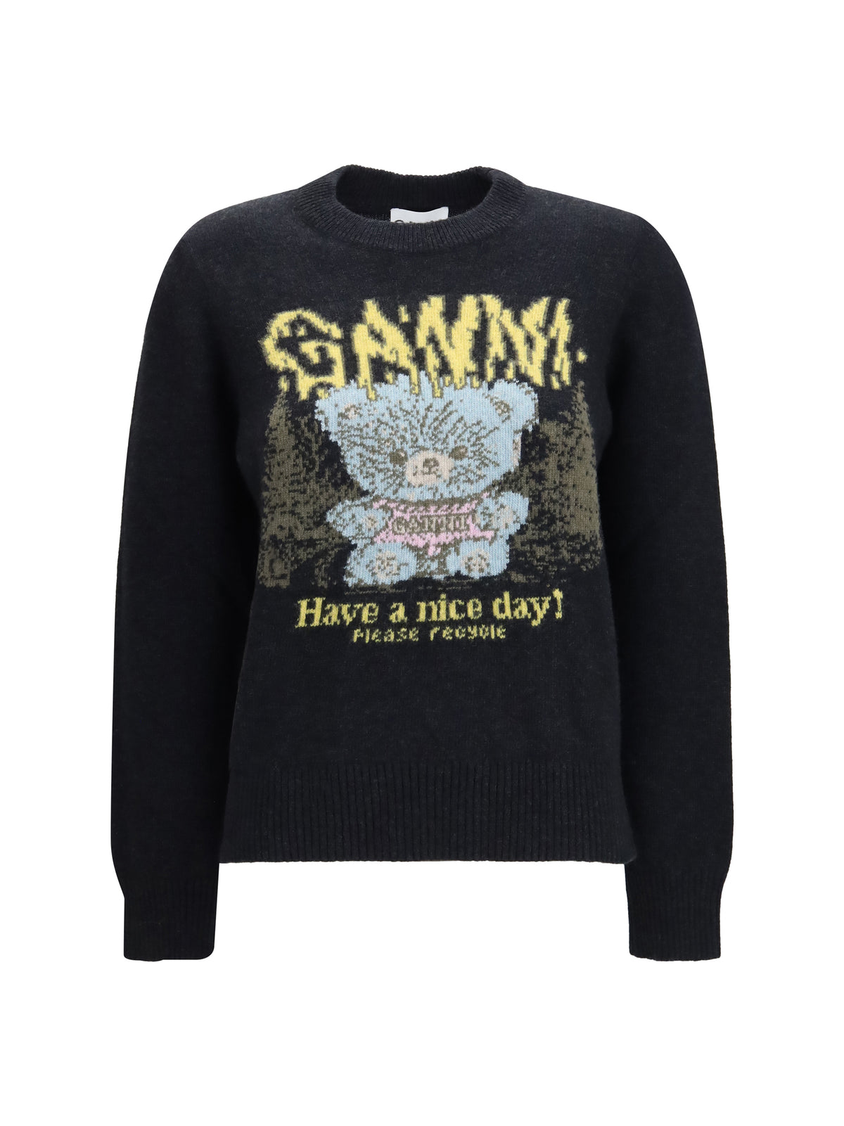 GANNI Ganni Women Wool Sweater Forest Teddy