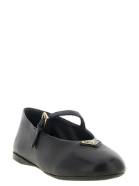 Prada Women Black Nappa Ballet Flats