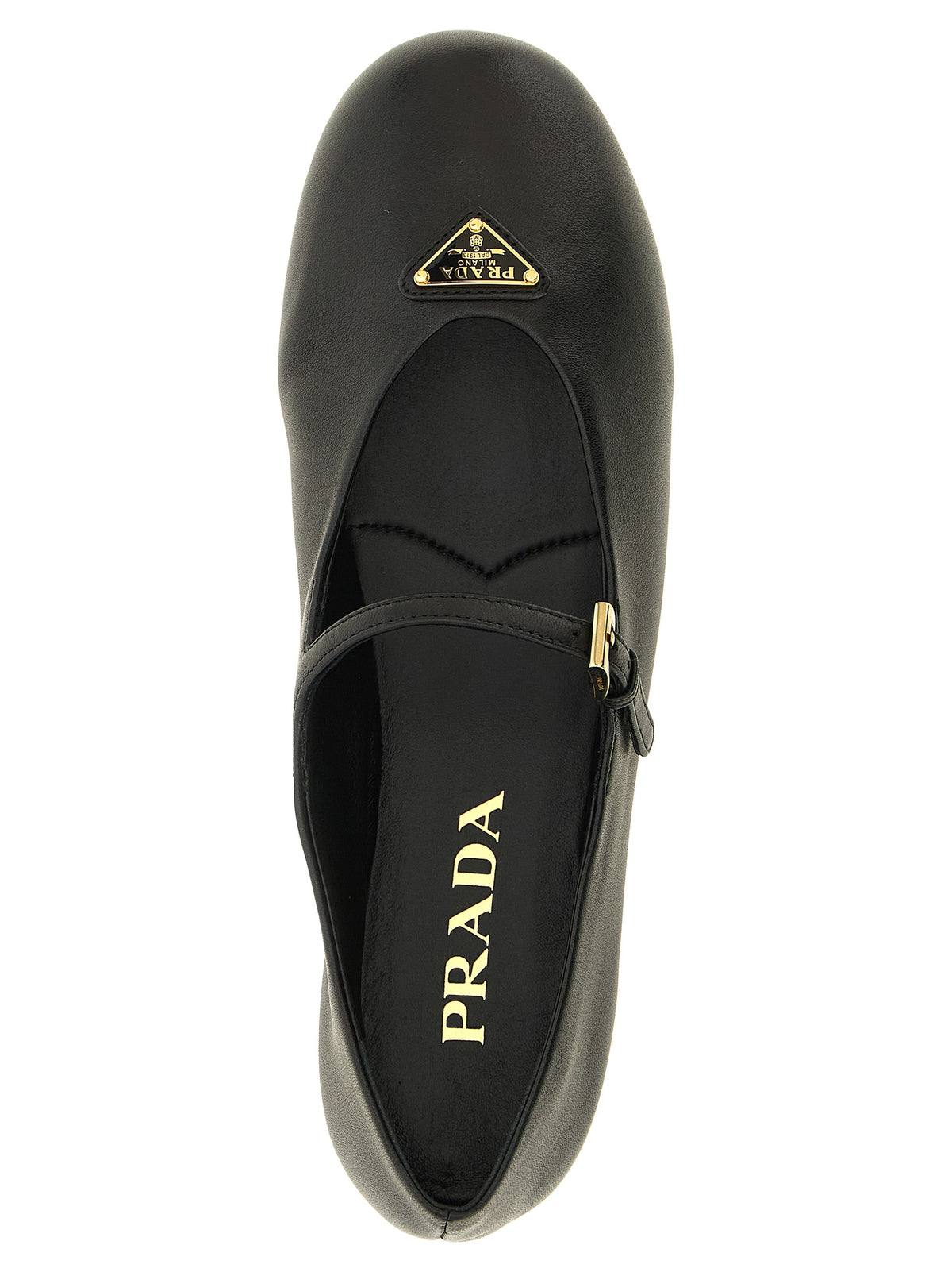 Prada Women Black Nappa Ballet Flats