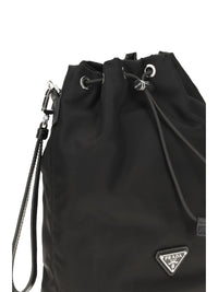 PRADA Prada Men Re-Nylon And Saffiano Leather Bucket Bag