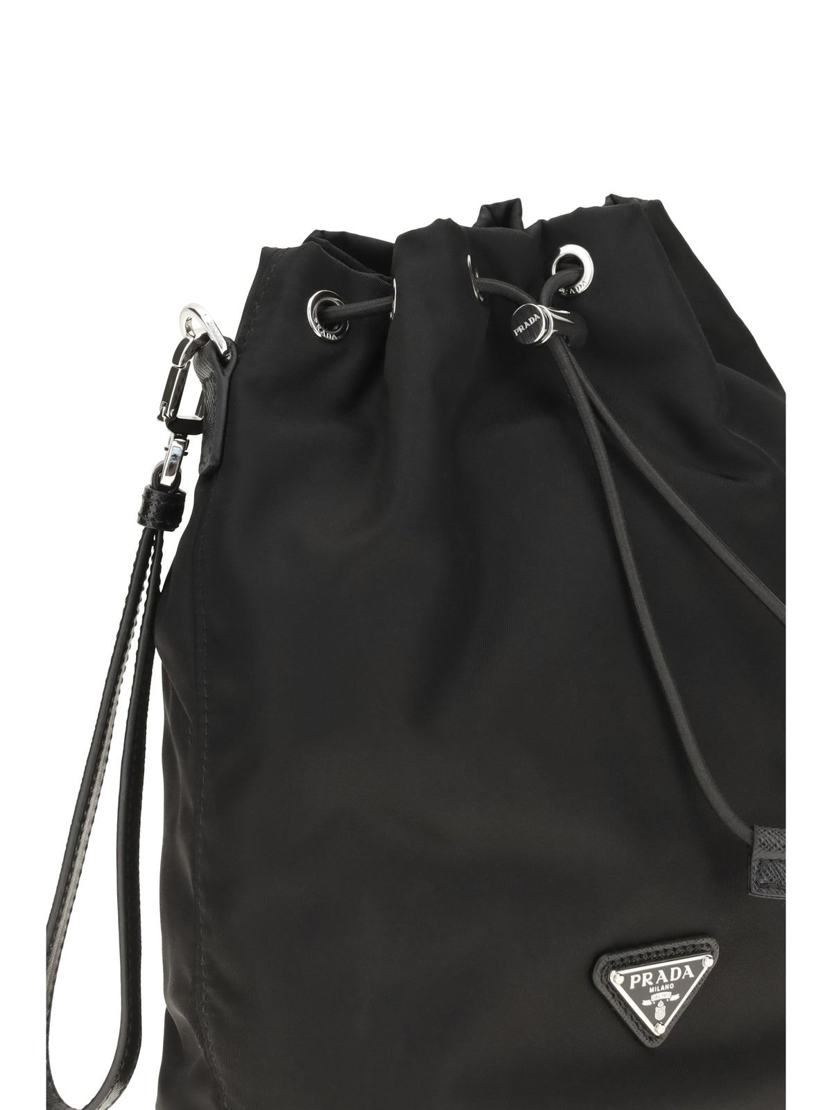 PRADA Prada Men Re-Nylon And Saffiano Leather Bucket Bag