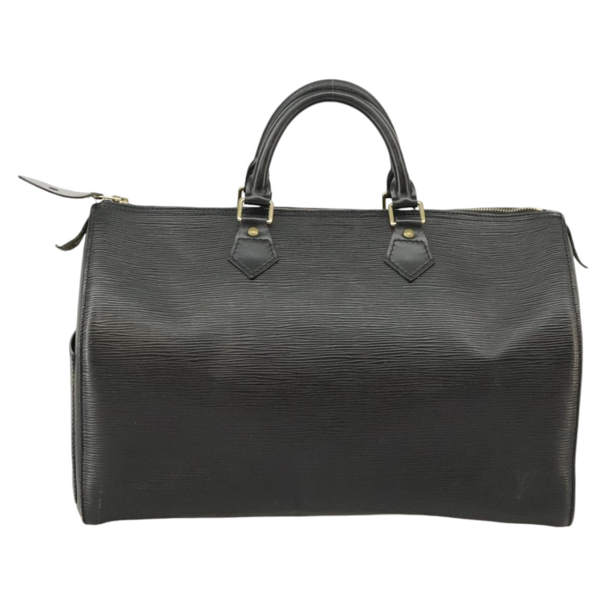 Louis Vuitton Speedy 35 Black Leather Handbag (Pre-Owned)