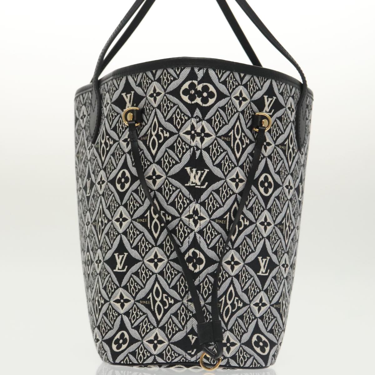 Louis Vuitton Neverfull Black Canvas Tote Bag (Pre-Owned)