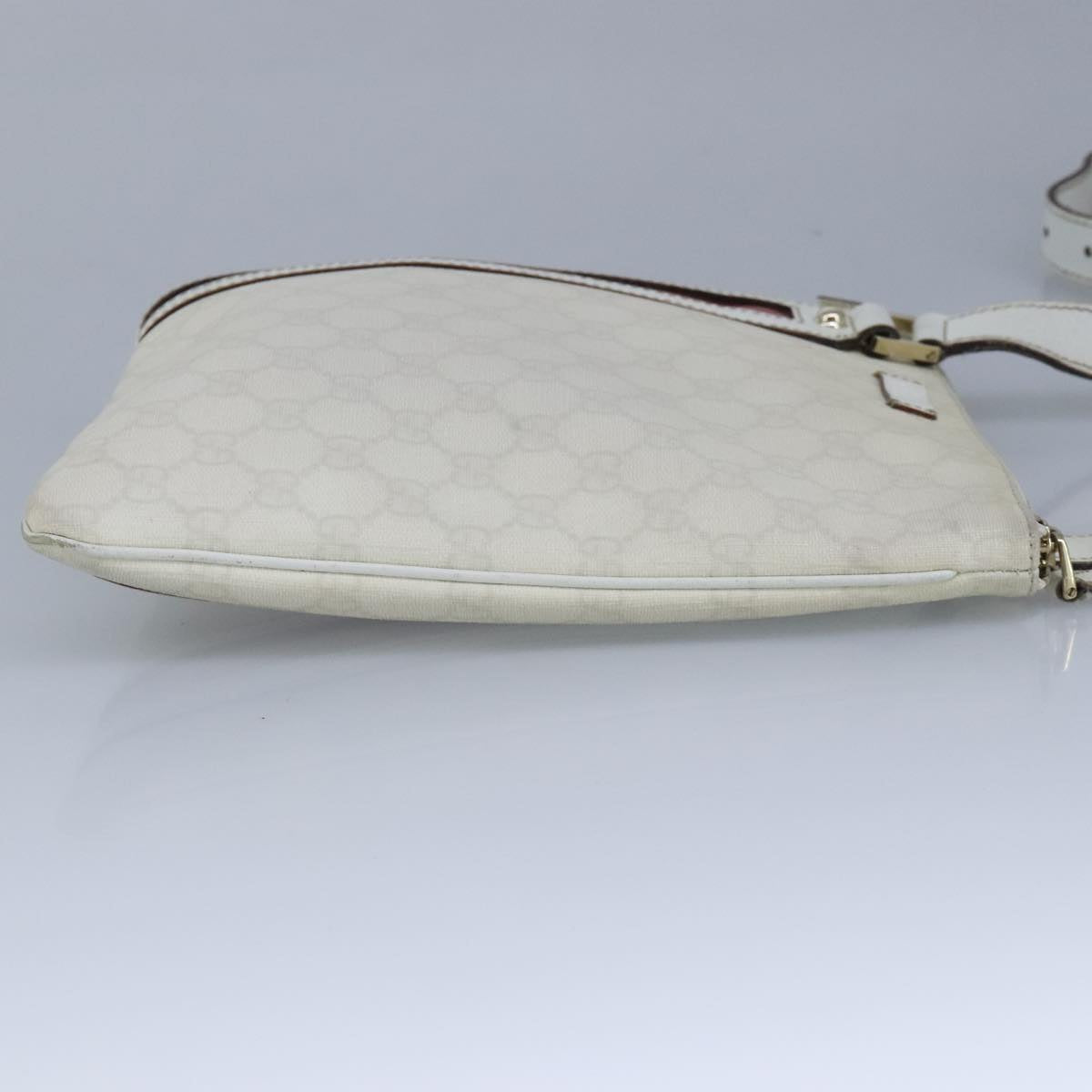 Gucci Ophidia White Canvas Shoulder Bag (Pre-Owned)