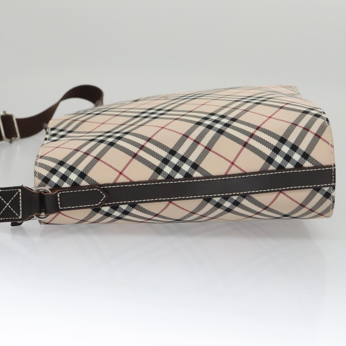 Burberry Nova Check Beige Canvas Shoulder Bag (Pre-Owned)