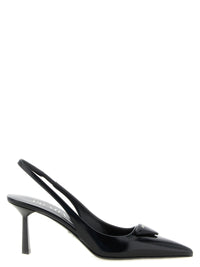 Prada Women Brushed Leather Slingback