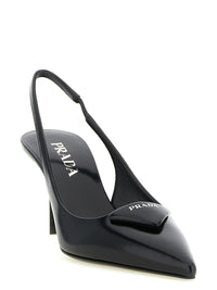 Prada Women Brushed Leather Slingback