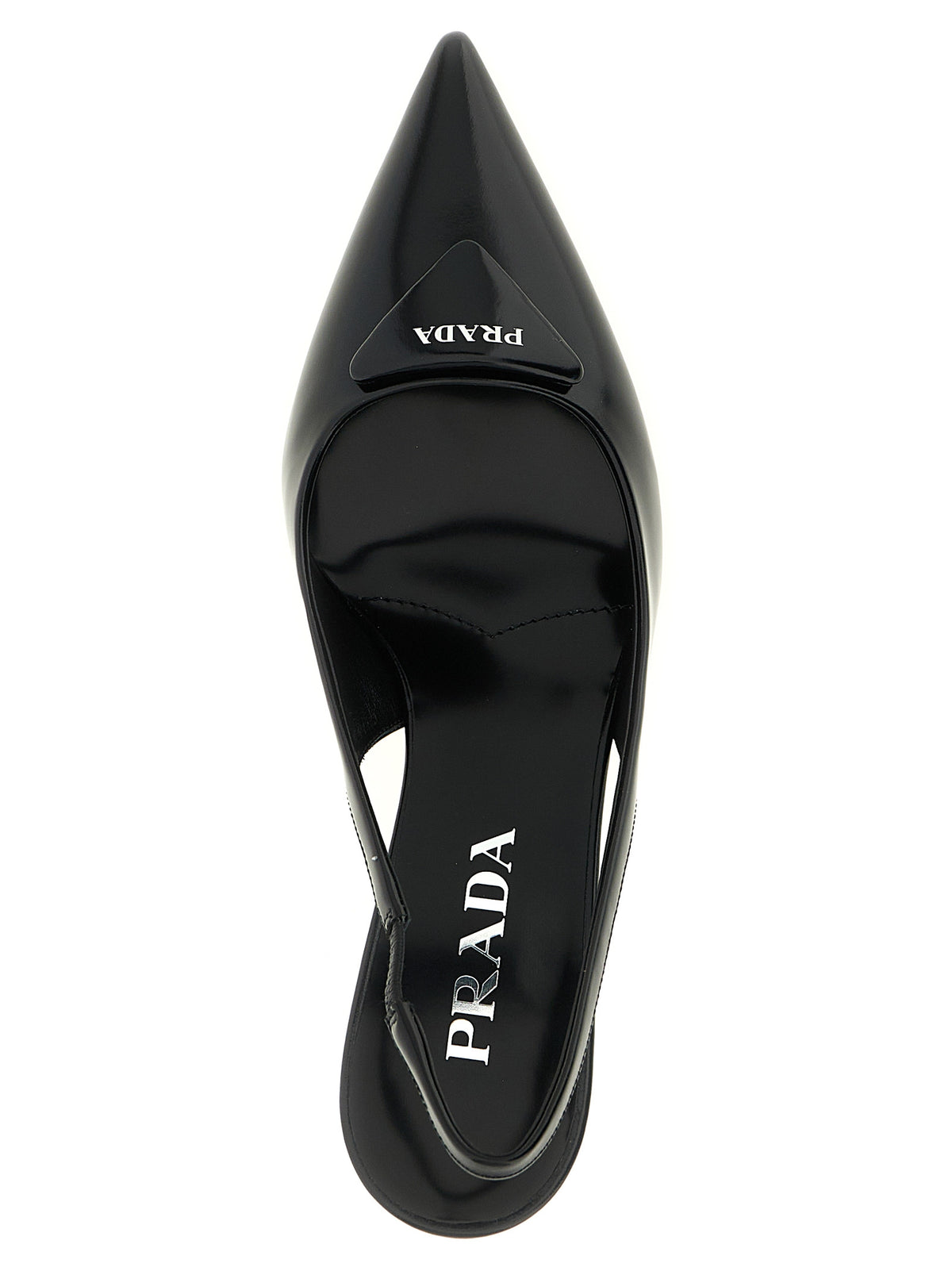 Prada Women Brushed Leather Slingback