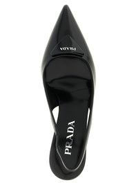 Prada Women Brushed Leather Slingback