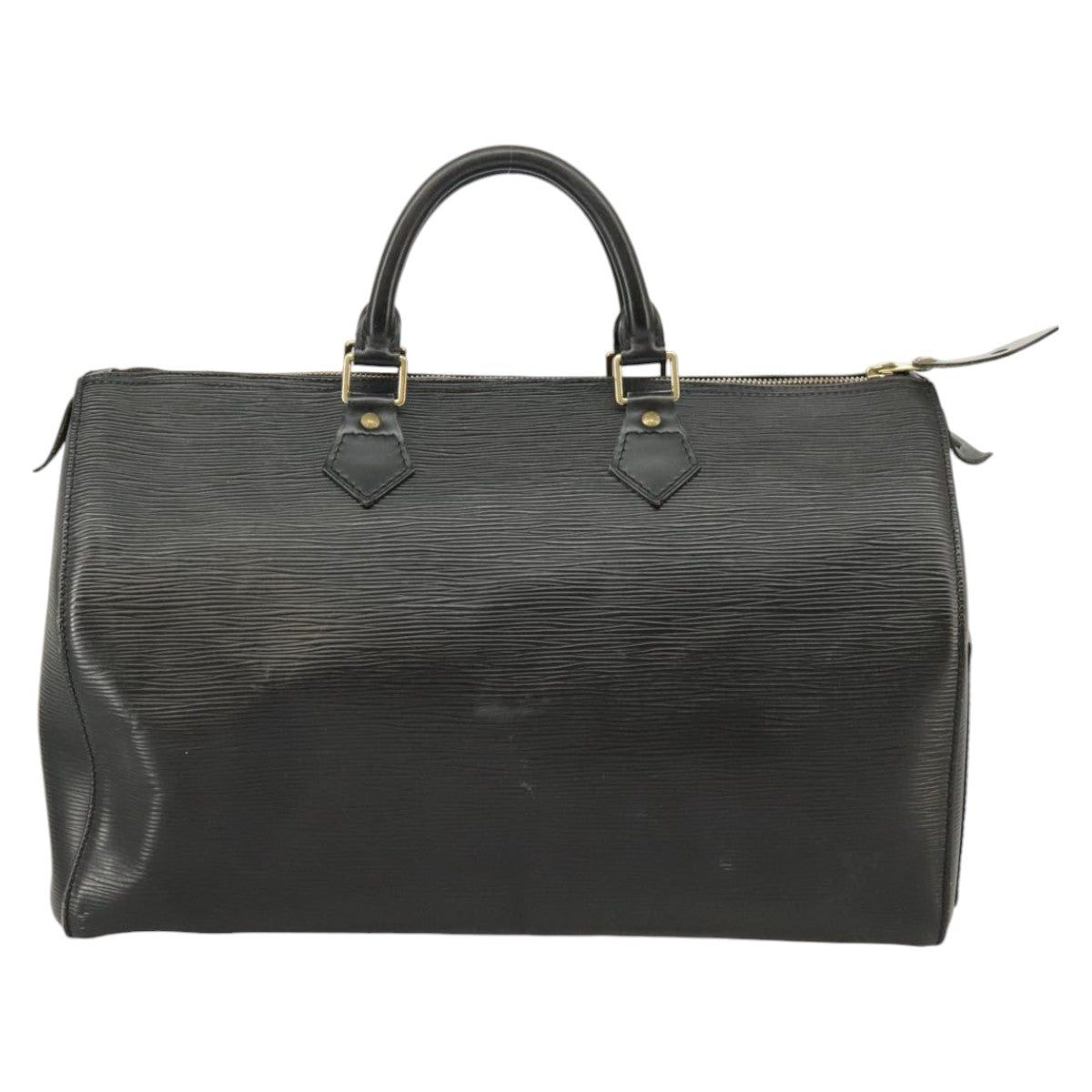 Louis Vuitton Speedy 35 Black Leather Handbag (Pre-Owned)
