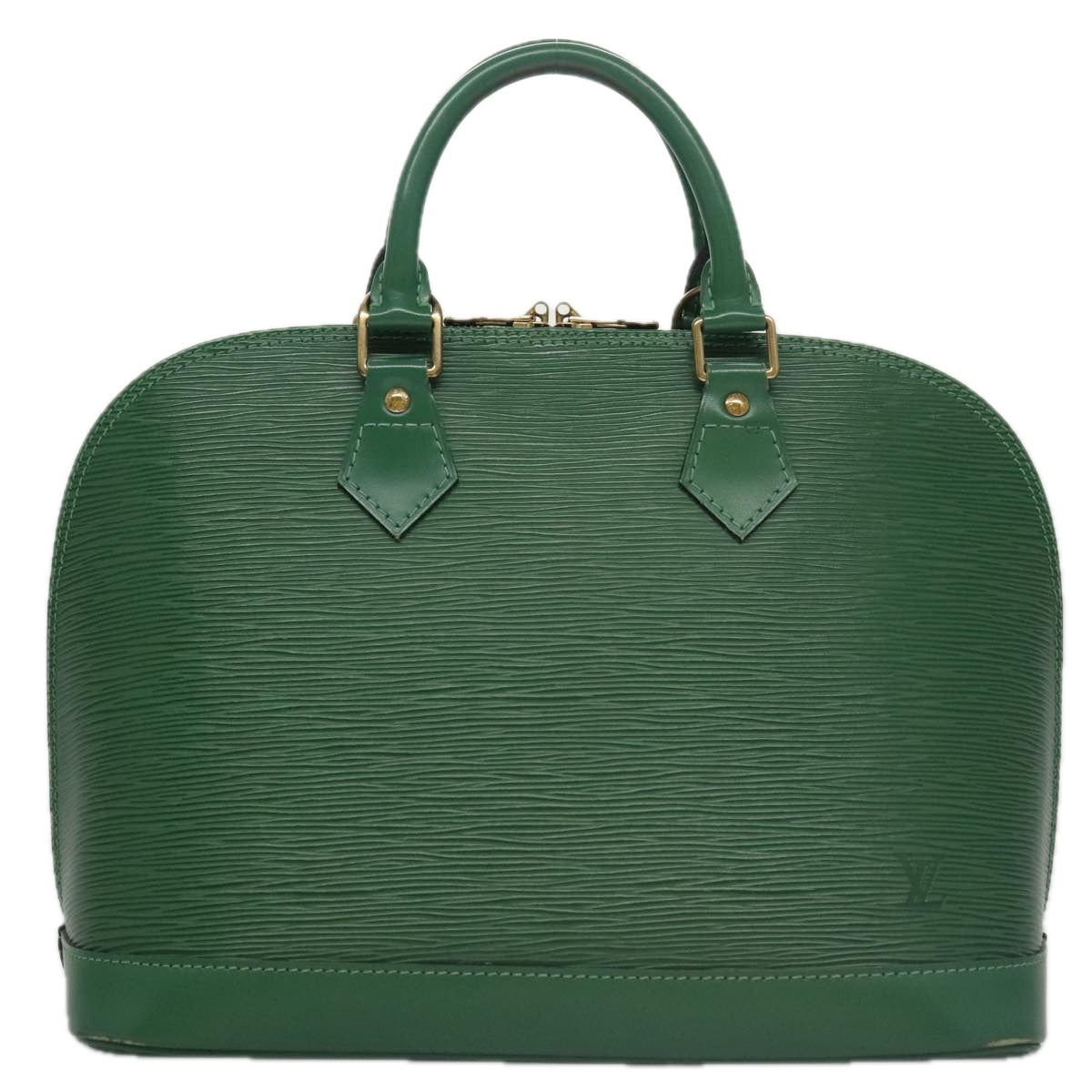 Louis Vuitton Alma Green Leather Handbag (Pre-Owned)