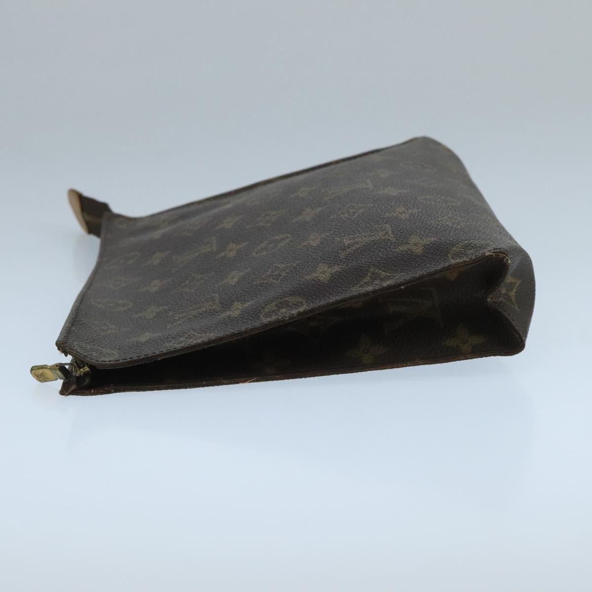 Louis Vuitton Poche Toilette Brown Canvas Clutch Bag (Pre-Owned)
