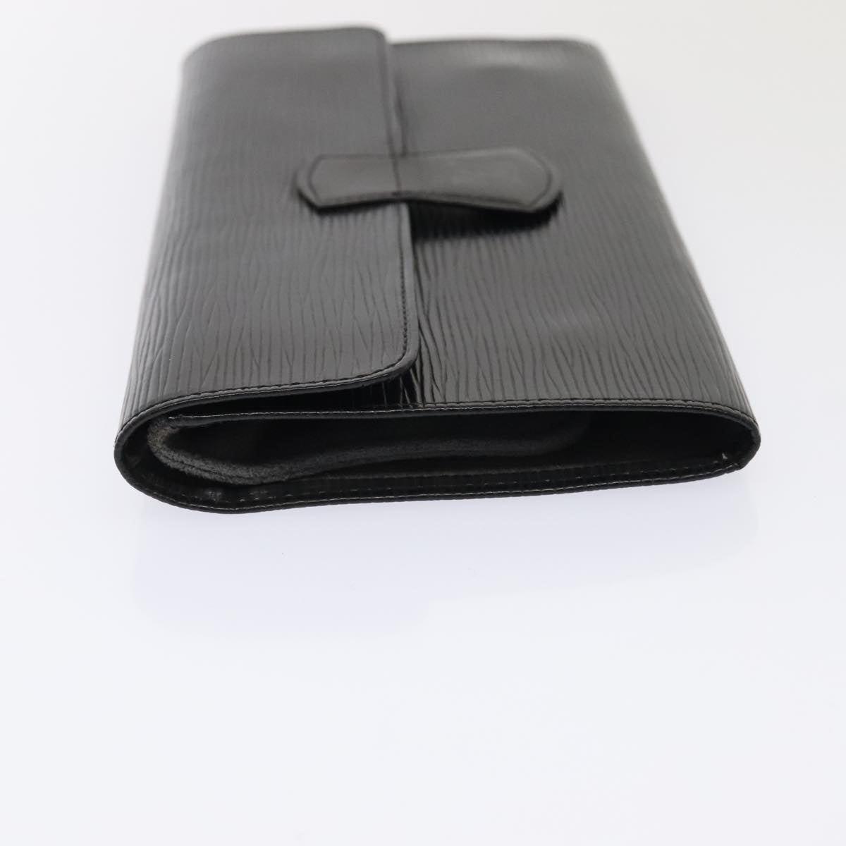 Louis Vuitton Rouleau Black Leather Clutch Bag (Authentic Pre-Loved)