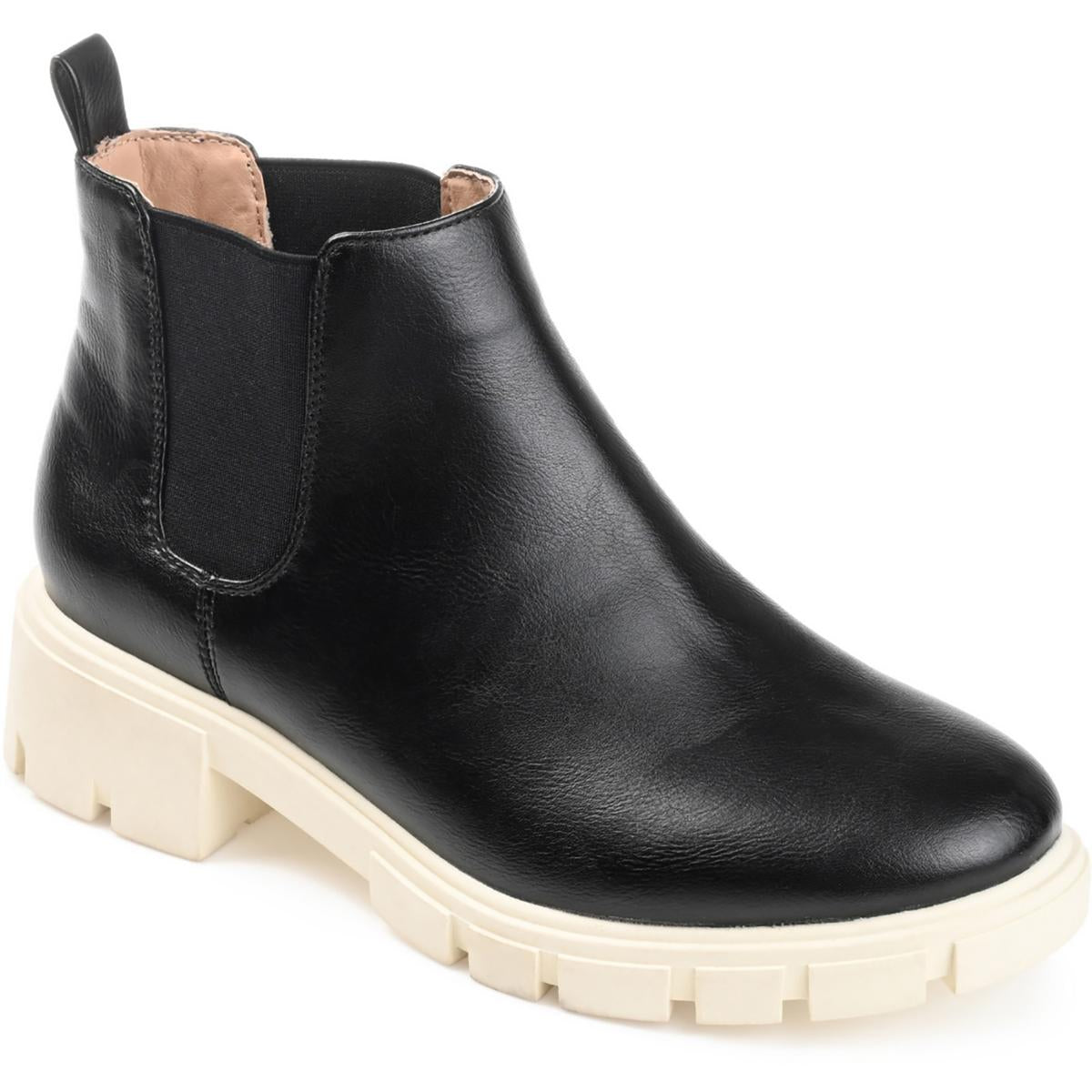 RORKE Womens Stretch Textured Ankle Boots Black