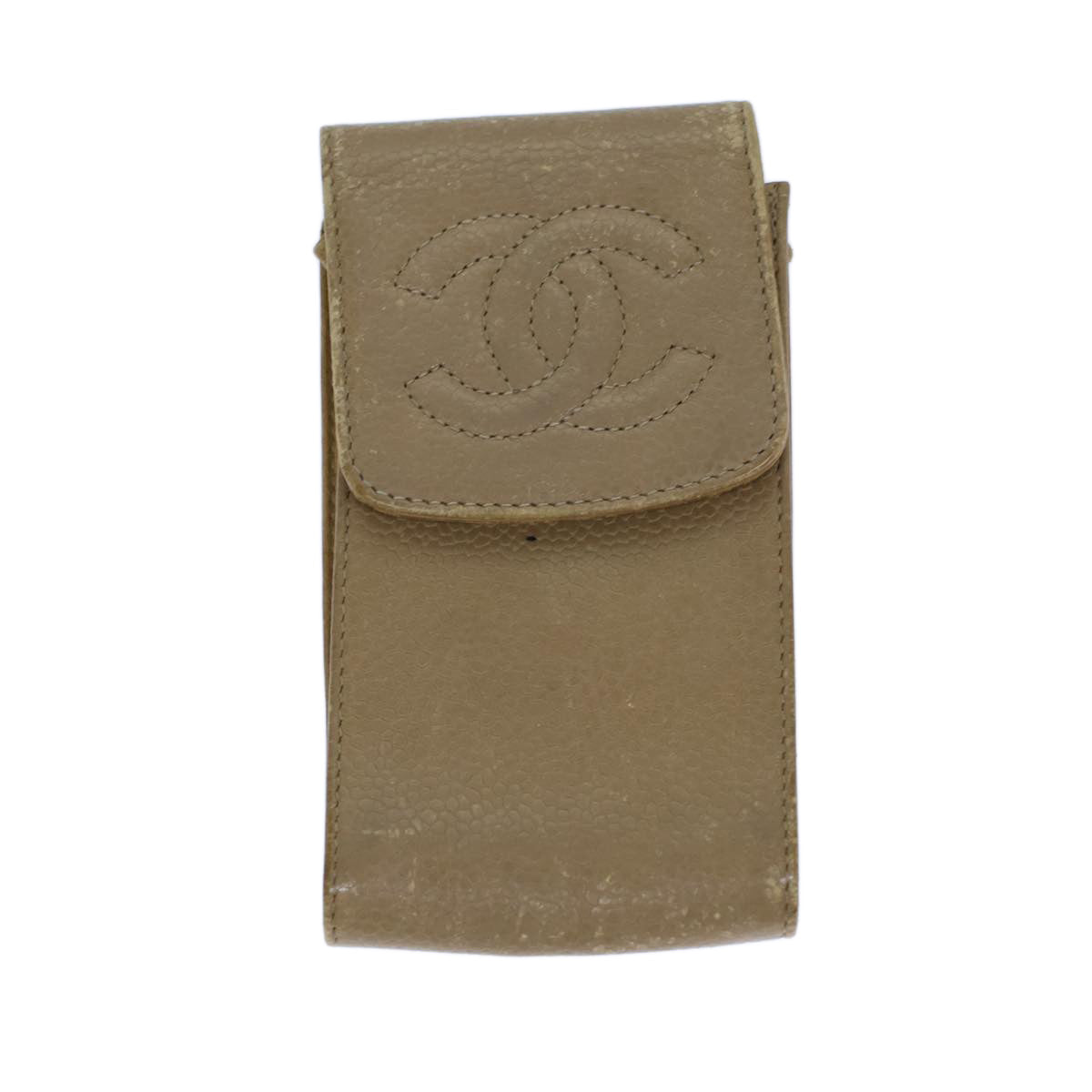 Chanel Cc Beige Leather Wallet  (Pre-Owned)