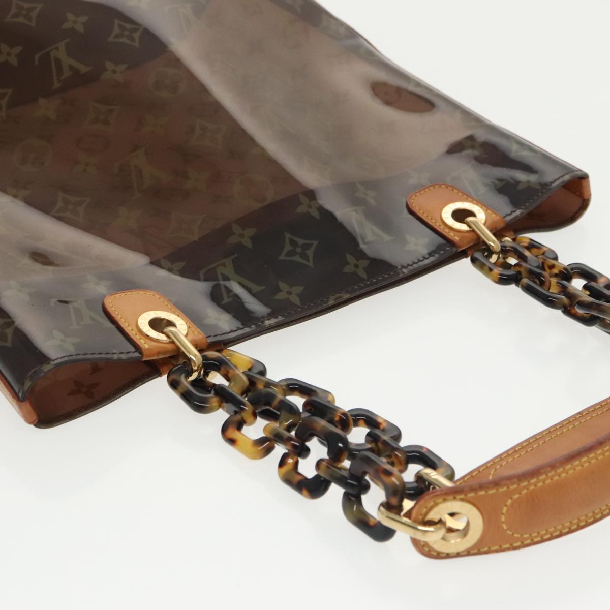 Louis Vuitton Ambre Brown Vinyl Tote Bag (Pre-Owned)