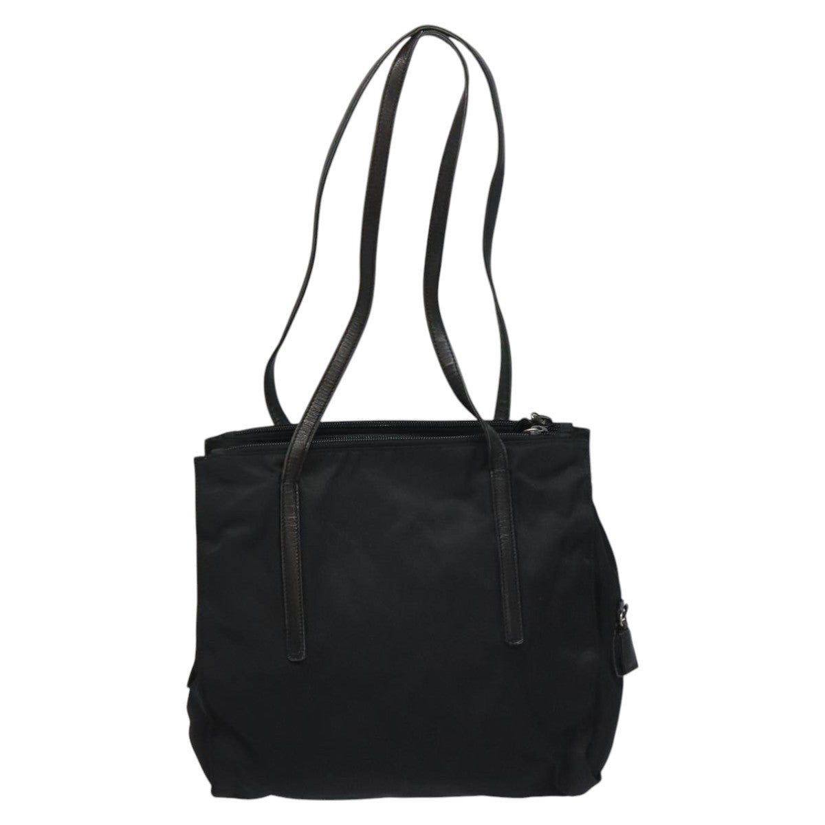 Prada Tessuto Black Synthetic Shoulder Bag (Pre-Owned)