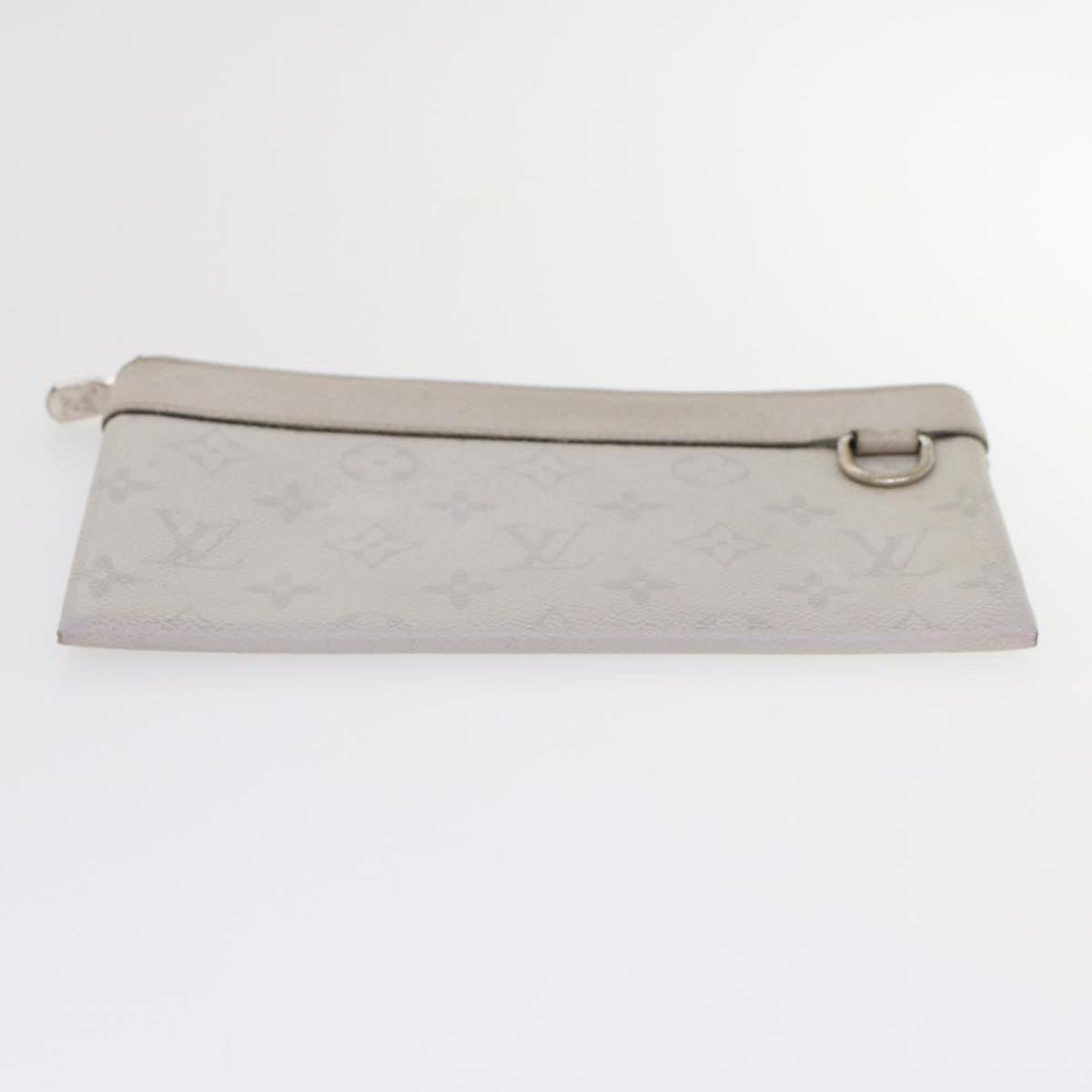 Louis Vuitton Discovery Pochette Monogram Taigarama Gray Leather Clutche & Pouche Bag (Authentic Pre-Loved)