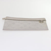 Louis Vuitton Discovery Pochette Monogram Taigarama Gray Leather Clutche & Pouche Bag (Authentic Pre-Loved)