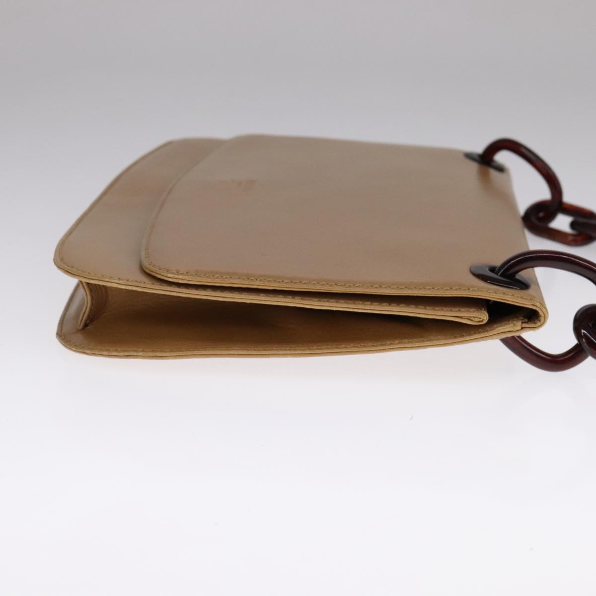 Prada Beige Leather Shoulder Bag (Pre-Owned)