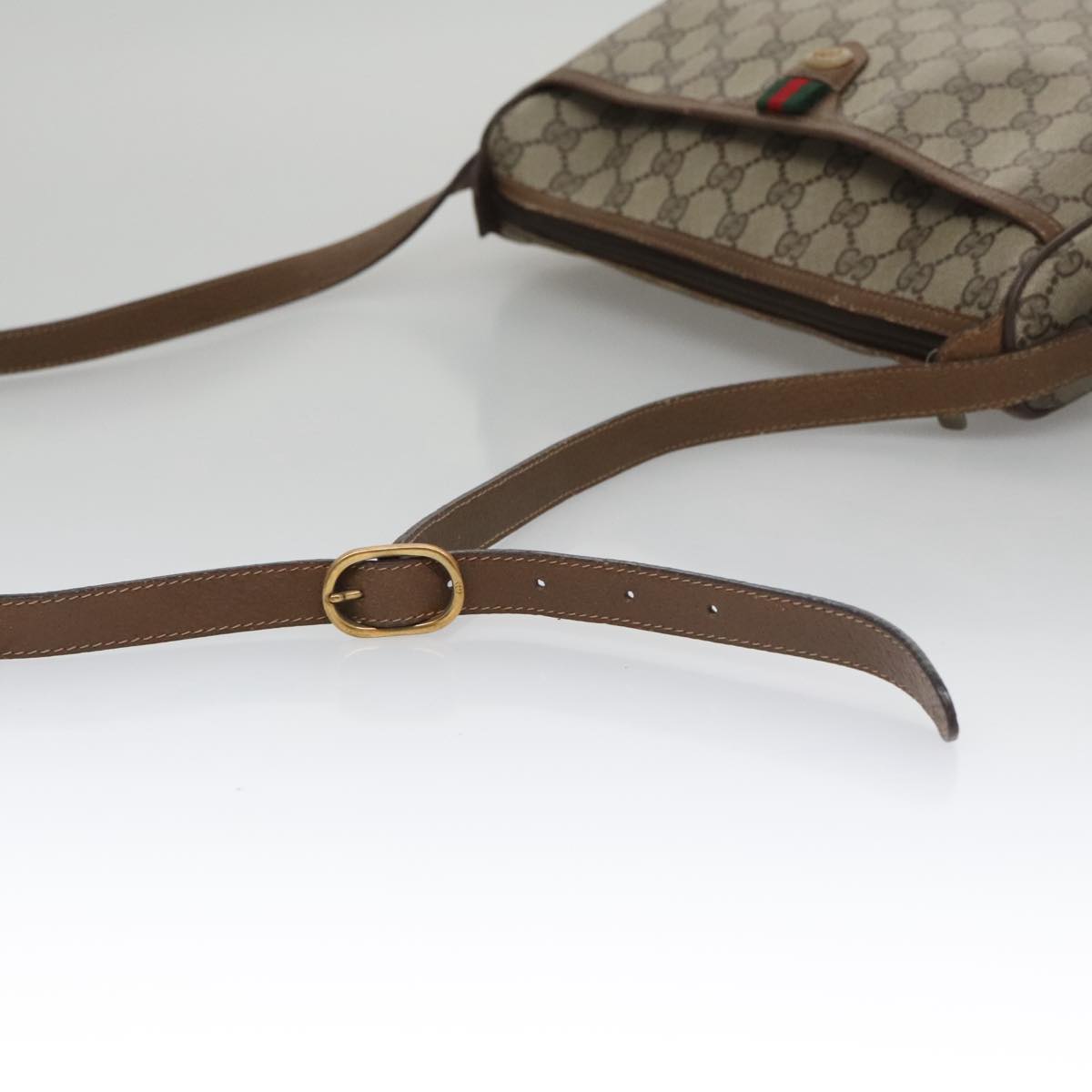 Gucci Ophidia Beige Canvas Shoulder Bag (Pre-Owned)