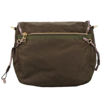 Prada Tessuto Brown Canvas Shoulder Bag (Pre-Owned)