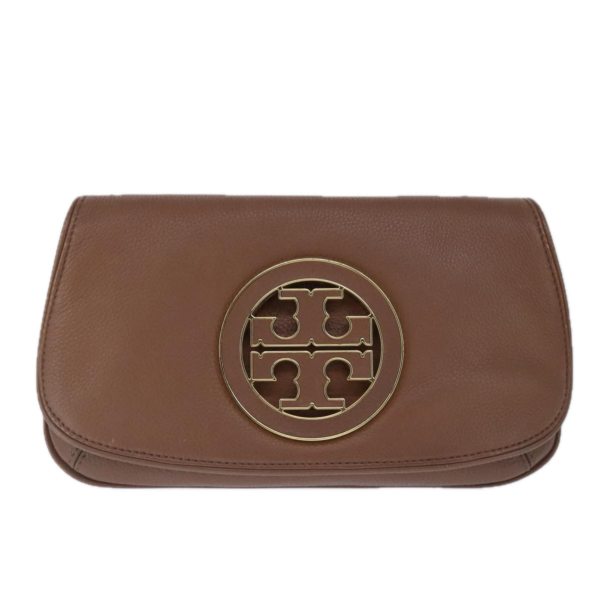 Tory Burch Brown Leather Shoulder Bag (Pre-Owned) OS Brown
