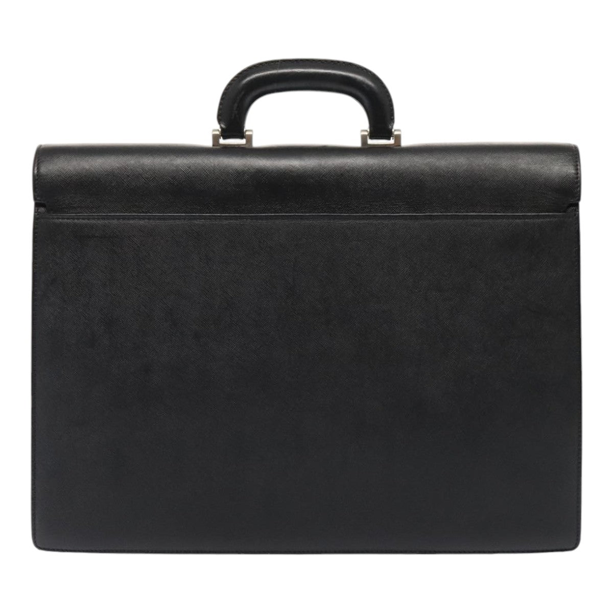 Burberry Black Leather Briefcase Bag (Pre-Owned)