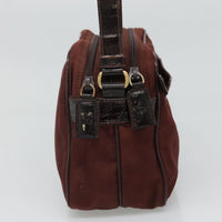 Prada Re-Nylon Burgundy Synthetic Shoulder Bag (Pre-Owned)