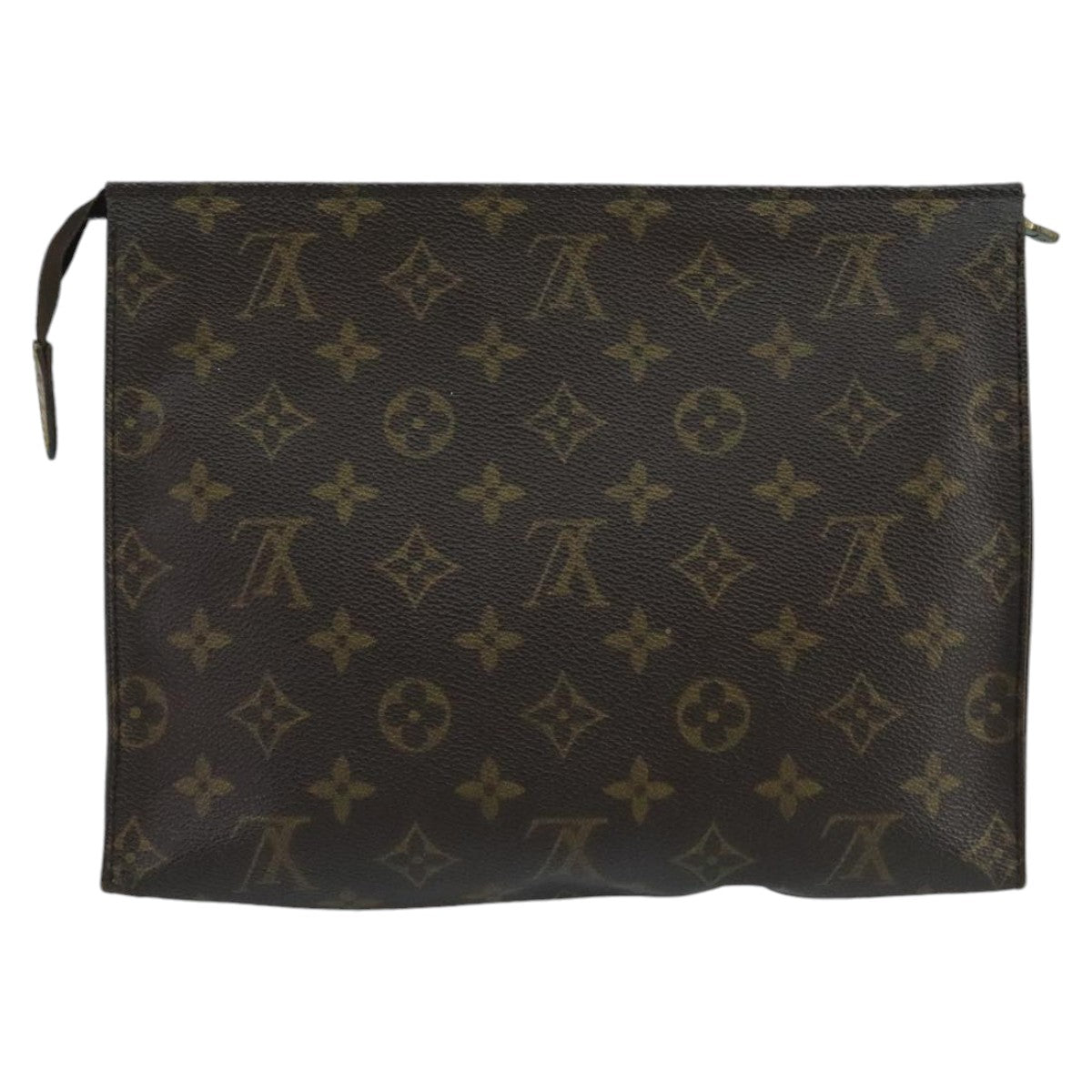 Louis Vuitton Poche Toilette Brown Canvas Clutch Bag (Pre-Owned)