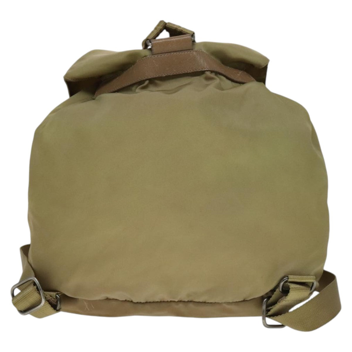 Prada Re-Nylon Khaki Synthetic Backpack Bag (Pre-Owned)