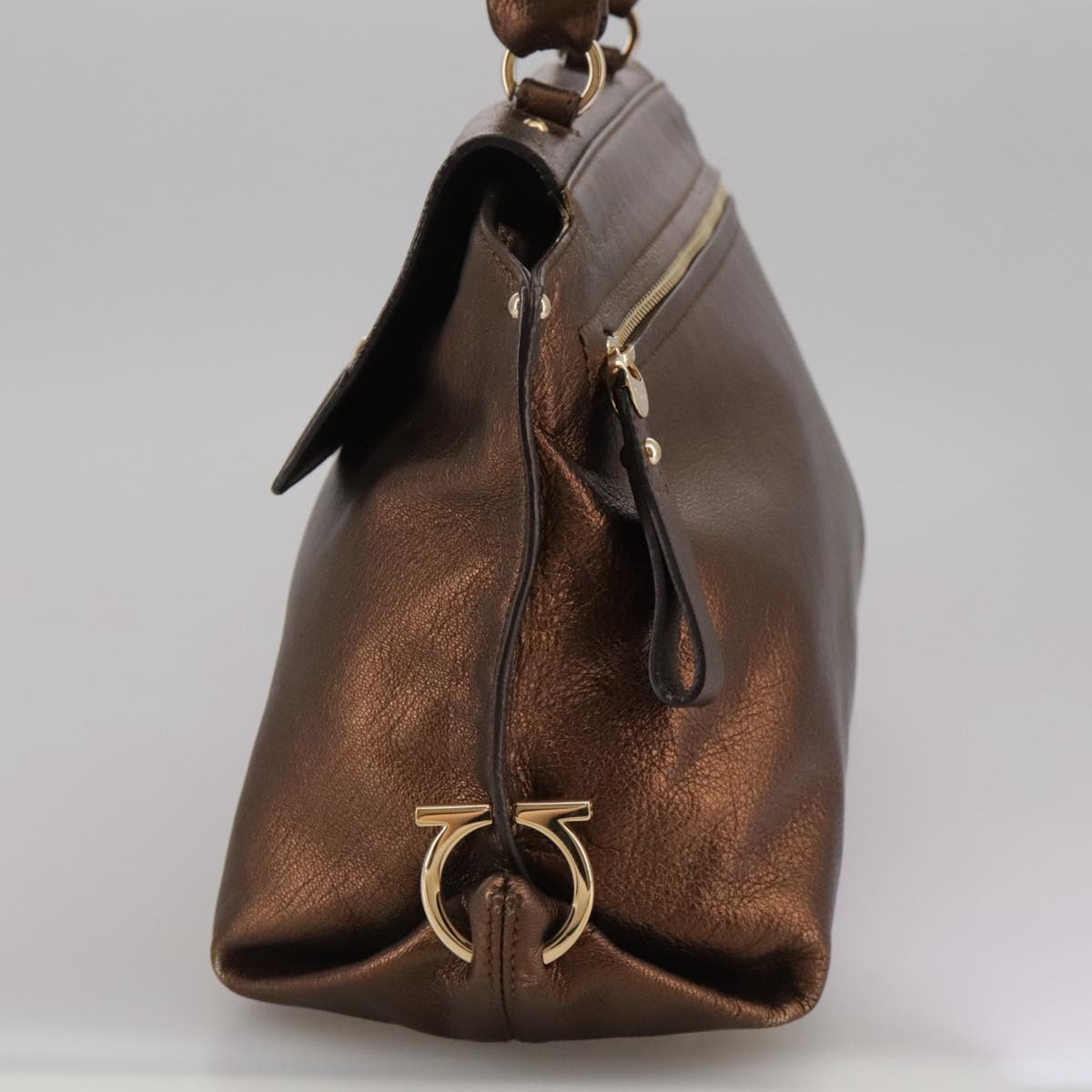 Salvatore Ferragamo Sofia Brown Leather Handbag (Pre-Owned)