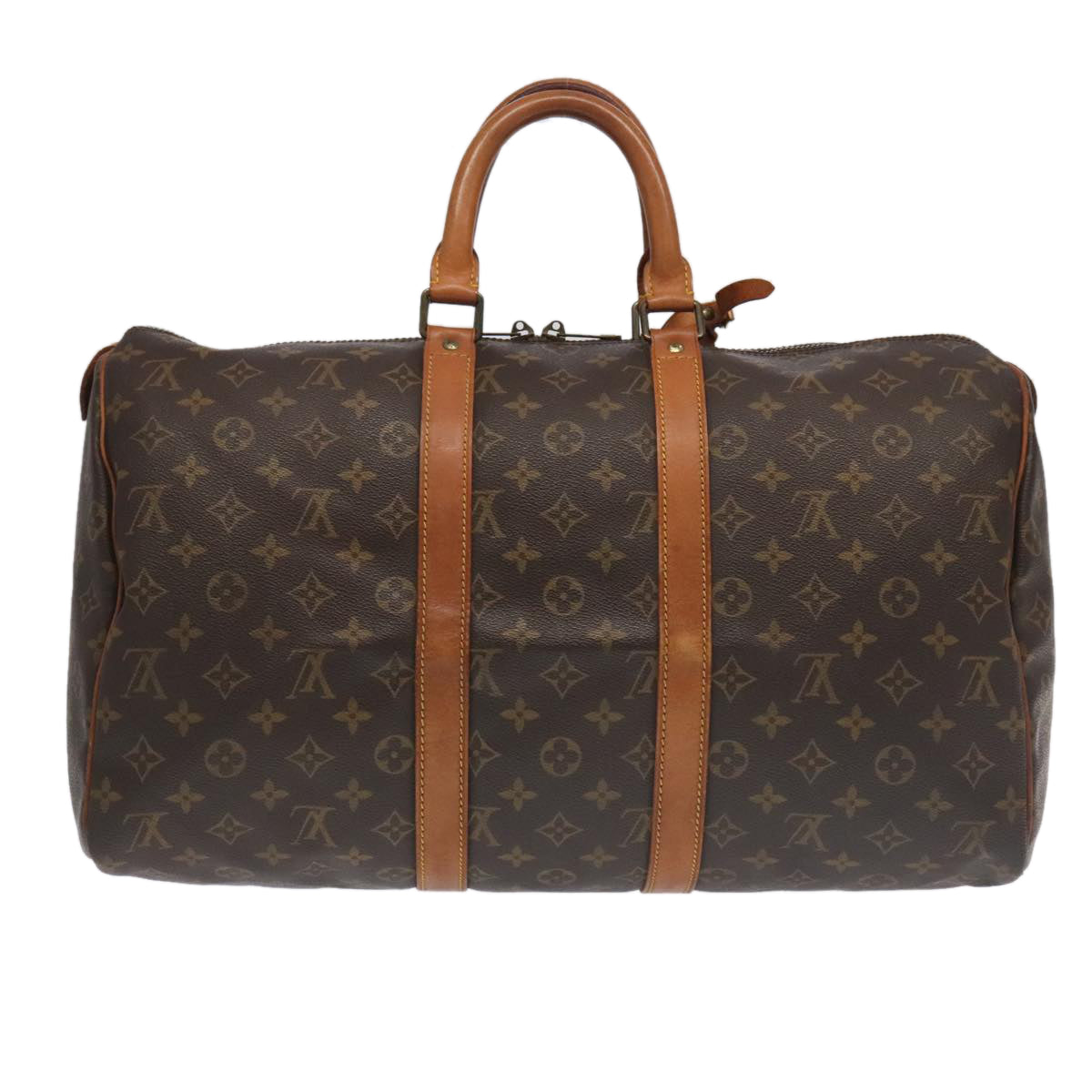 Louis Vuitton Keepall 45 Brown Canvas Travel Bag (Pre-Owned)