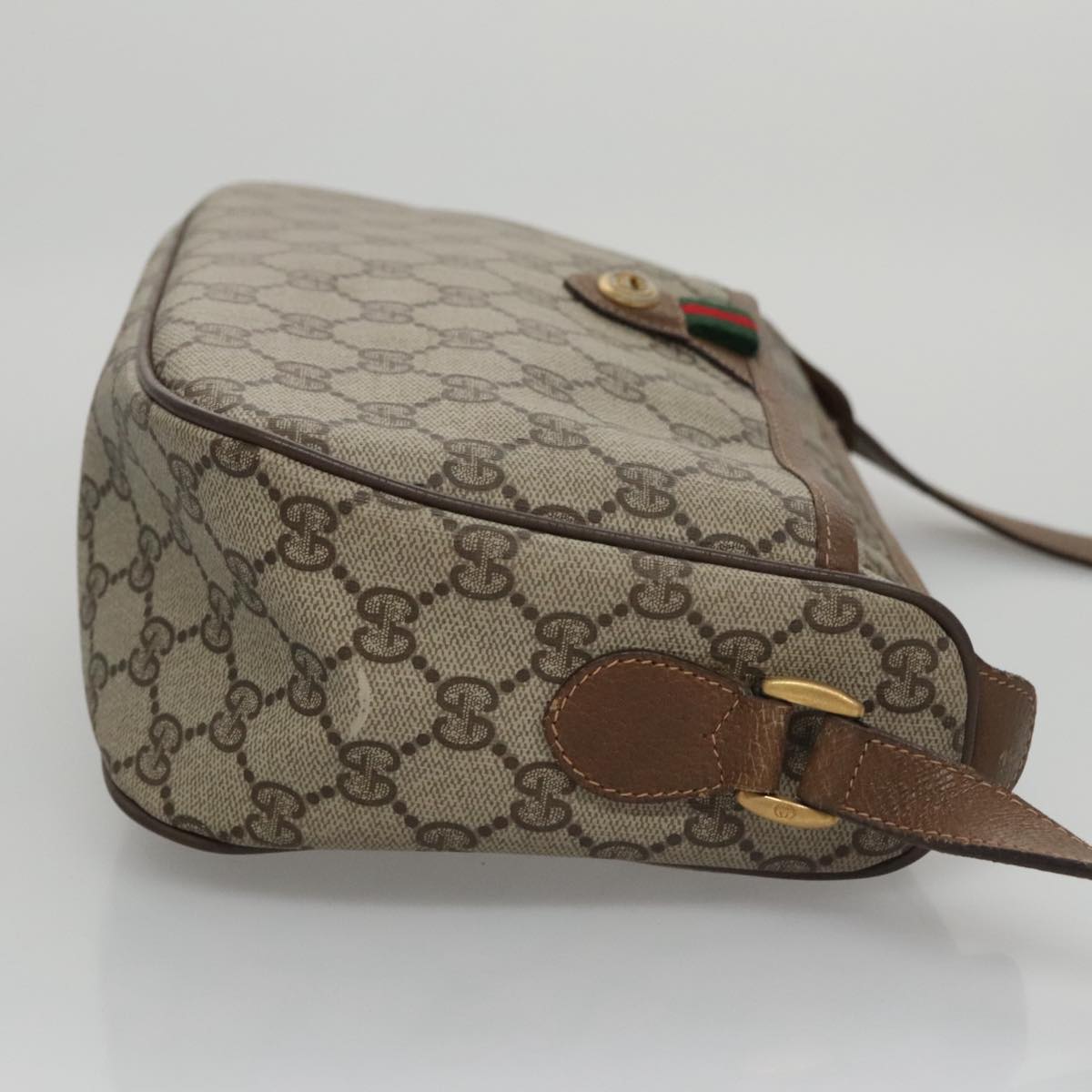 Gucci Ophidia Beige Canvas Shoulder Bag (Pre-Owned)