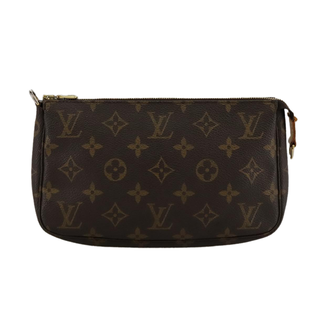 Louis Vuitton Pochette Accessoire Brown Canvas Clutch Bag (Pre-Owned)
