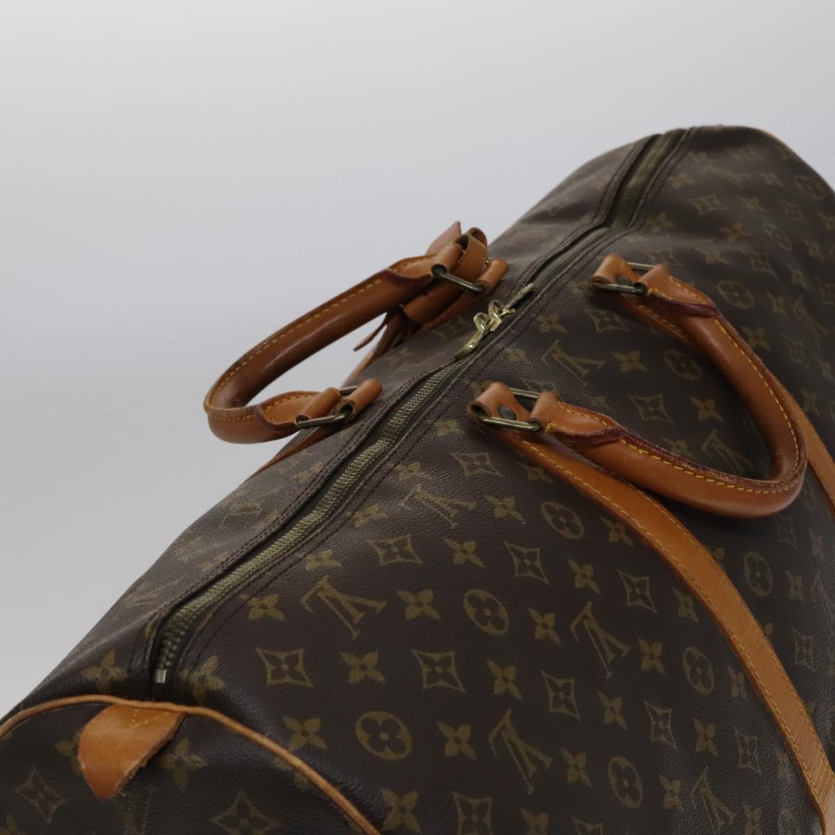 Louis Vuitton Keepall 60 Brown Canvas Travel Bag (Pre-Owned)